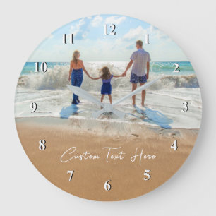 Horloge personnalisée avec photo et texte - Votre
