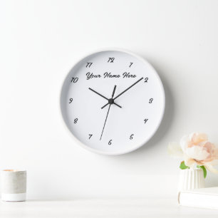 Horloge personnalisée avec votre texte et couleur