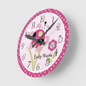 Horloge personnalisée de la crèche Lil Little Lady (Angle)