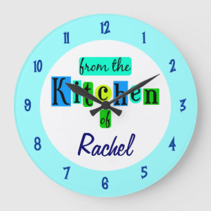 Horloge personnalisée de la cuisine avec couleurs