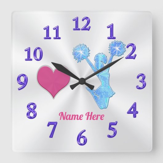 Horloge Personnalisée, Décor De Chambre Cheerled (Recto)