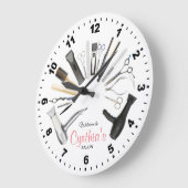 Horloge personnalisée du salon de coiffure (Angle)
