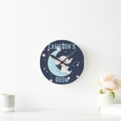 Horloge personnalisée éléphant bébé pêche 4 étoile (Maison)