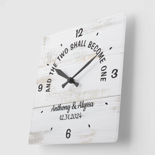 Horloge personnalisée et les deux deviendront un (Angle)