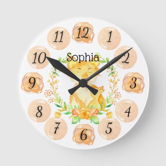 Horloge personnalisée Fox Moyen (Recto)