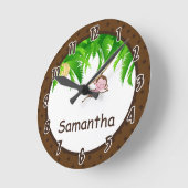 Horloge personnalisée par zoo de safari de jungle (Angle)