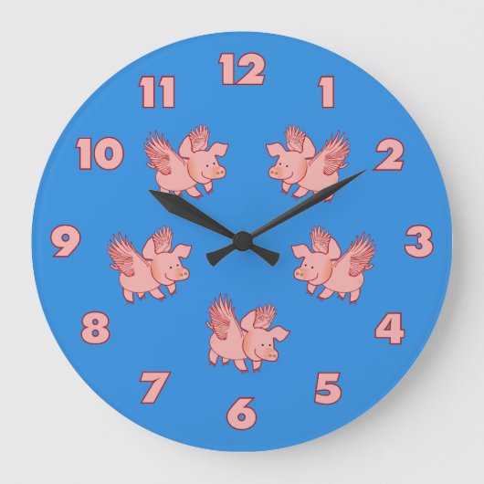 Horloge personnalisée Pigs Fly (Recto)