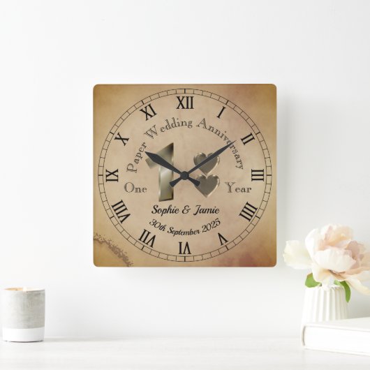 Horloge personnalisée pour le premier anniversaire (Maison)
