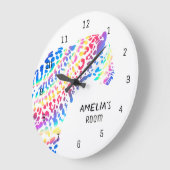 Horloge personnalisée Rainbow Jaguar (Angle)