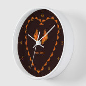 Horloge Personnaliser les papillons amour en forme de coeu (Angle)