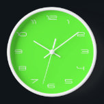 Horloge Personnalisez Vos Couleurs Numéros Police Vert Hor<br><div class="desc">Couleurs personnalisées - Ecluses murales vert néon - Choisissez / ajoutez votre arrière - plan favori et les couleurs numériques / polices / taille - avec outil de personnalisation! - ou Ajouter votre texte / logo / plus ! Bonne chance - Soyez heureux :) Design MIGNED</div>
