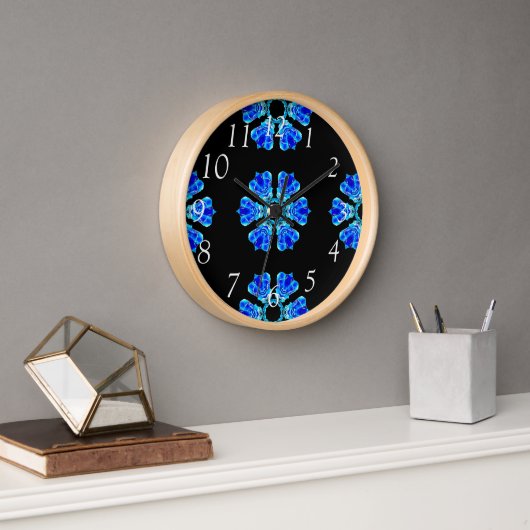 Horloge Pétales bleues (Bureau)