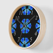 Horloge Pétales bleues (Angle)