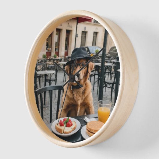 Horloge Petit déjeuner dans un Paris Café (Angle)