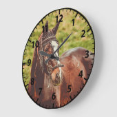 Horloge photo Cheval personnalisable (Angle)