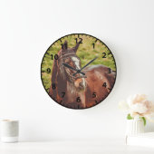 Horloge photo Cheval personnalisable (Maison)