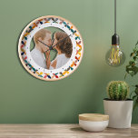 Horloge Photo Custom Colorful Personalized<br><div class="desc">Photo Custom Colorful Personalized Clock feobjets a pour modern geometric pattern with your favorite photo in the center. PHOTO TIP : center your photo prior to uploading to Zazzle. Designed by Evco Studio www.zazzle.com/store/evcostudio</div>