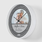 Horloge Photo du 60e anniversaire de mariage de diamant (Angle)