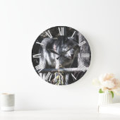 Horloge photo Gray Wolf & Forest (Maison)