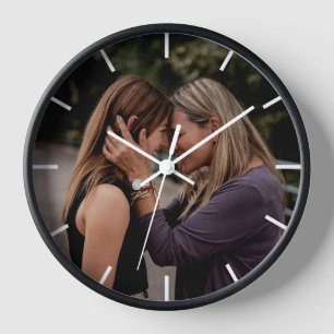 Horloge Photo moderne simple avec couleur noir et blanc