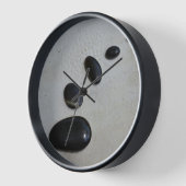 Horloge Pierres Zen Noir Polis Gris (Angle)