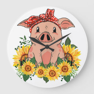 Horloge Pig Wall Art Décor Pig Décor