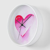 Horloge Pink coeur grunge pop amour moi (Angle)