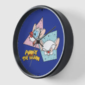 Horloge Pinky et le cerveau | Graphiques de caractères rét (Angle)