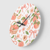Horloge Pique-Nique Fleur de Pêcher 🍑 (Angle)