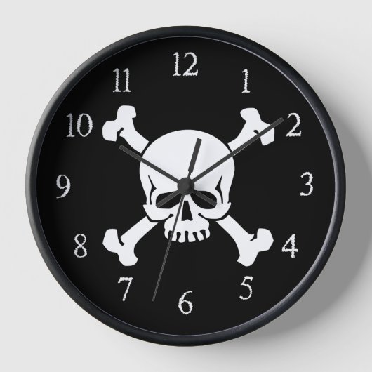 Horloge Pirate Flag, Skull and Crossbones, Jolly Rodger (Recto)