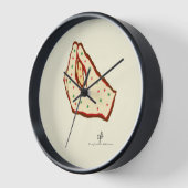 Horloge Pizza de la fraise et du kiwi (Angle)