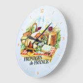 Horloge Pizza. Fromages De France (Angle)