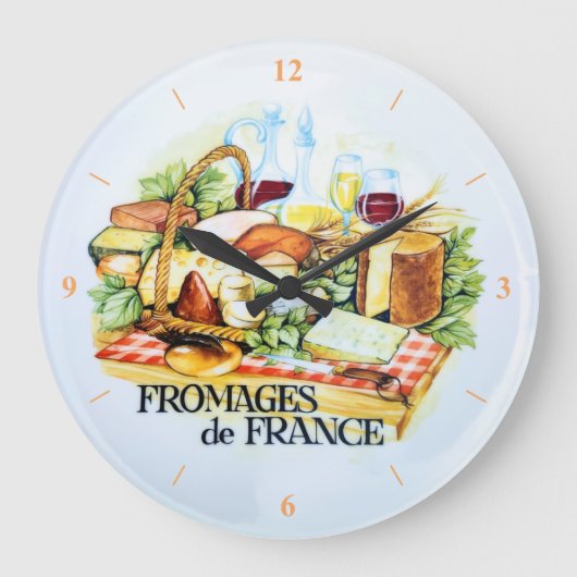 Horloge Pizza. Fromages De France (Recto)