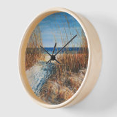 Horloge Plage Belle Dunes De Sable Peinture (Angle)