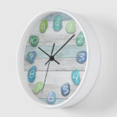 Horloge Plage de verre de mer Bois d'eau (Angle)