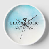 Horloge Plage de Watercolor Beachaholic (Recto)