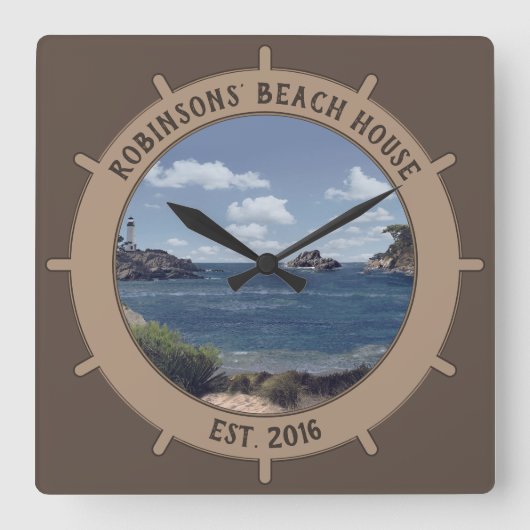 Horloge Plage (personnalisable) (Recto)