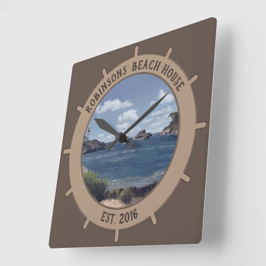 Horloge Plage (personnalisable) (Angle)