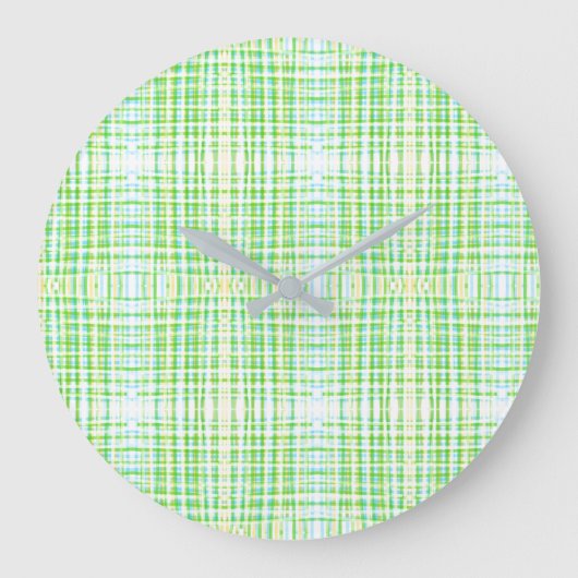 Horloge Plaid Bleu Et Vert Élégante (Recto)