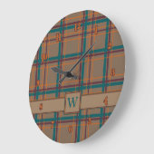Horloge Plaid Chic Automne (Angle)