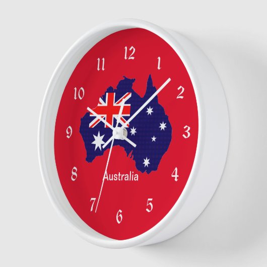 Horloge Plan et drapeau de l'Australie (Angle)