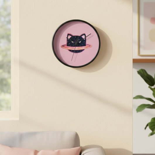Horloge Planet Cat Clock