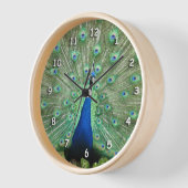 Horloge - Plumes de queue de paon (Angle)