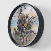 Horloge Pointeur À poils durs allemand (Angle)