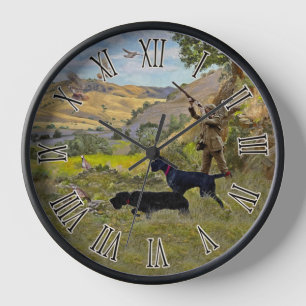 Horloge Pointeur À poils durs allemand