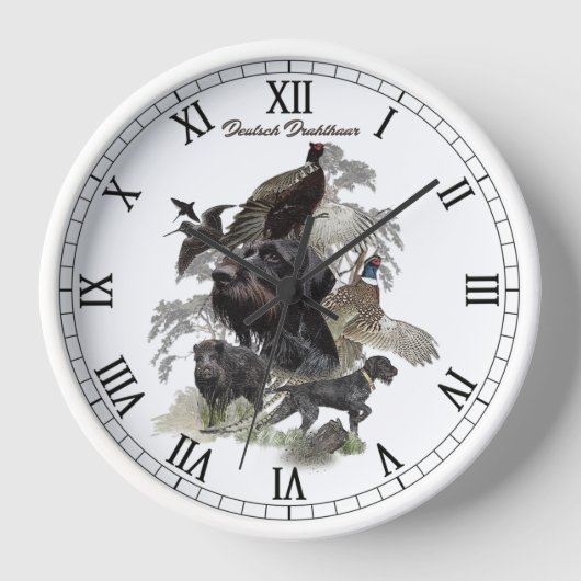 Horloge Pointeur À poils durs allemand (Recto)