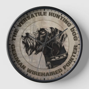 Horloge Pointeur À poils durs allemand