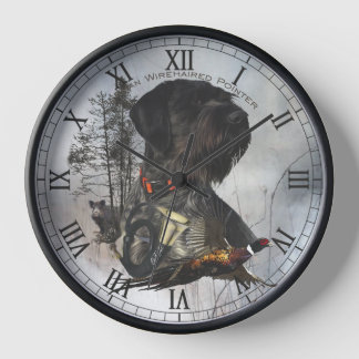 Horloge Pointeur À poils durs allemand