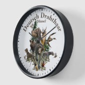 Horloge Pointeur À poils durs allemand (Angle)