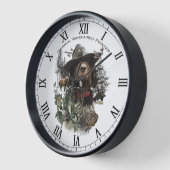 Horloge Pointeur À poils durs allemand (Angle)